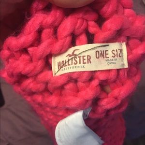 Thick cute bright pink scarf